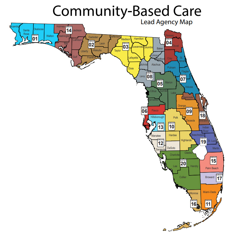 Community-Based Care Lead Agency Map